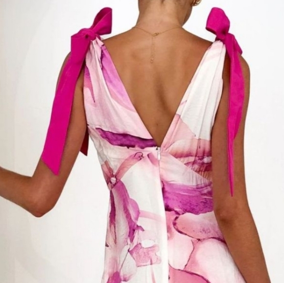 Pink Floral Maxi Dress - Picture 8 of 11